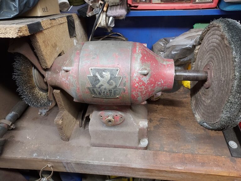 Wire wheel and polisher from Martlands Boat yard builders of one of Edward Heath's yacht Morning Cloud