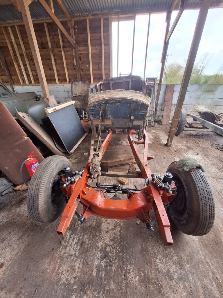 Front view of bulkhead showing the need for it to be widened to fit chassis.