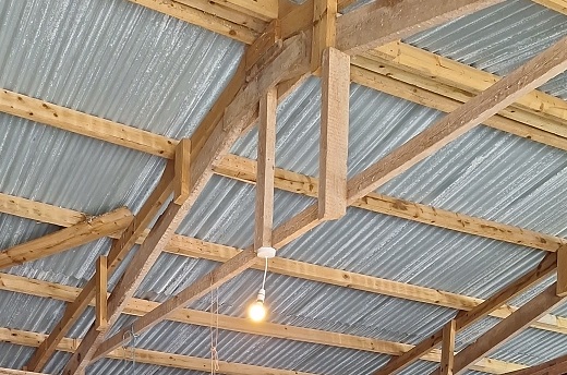 Barn improvements, access lighting for the late nights is making it's way slowly to Sidd