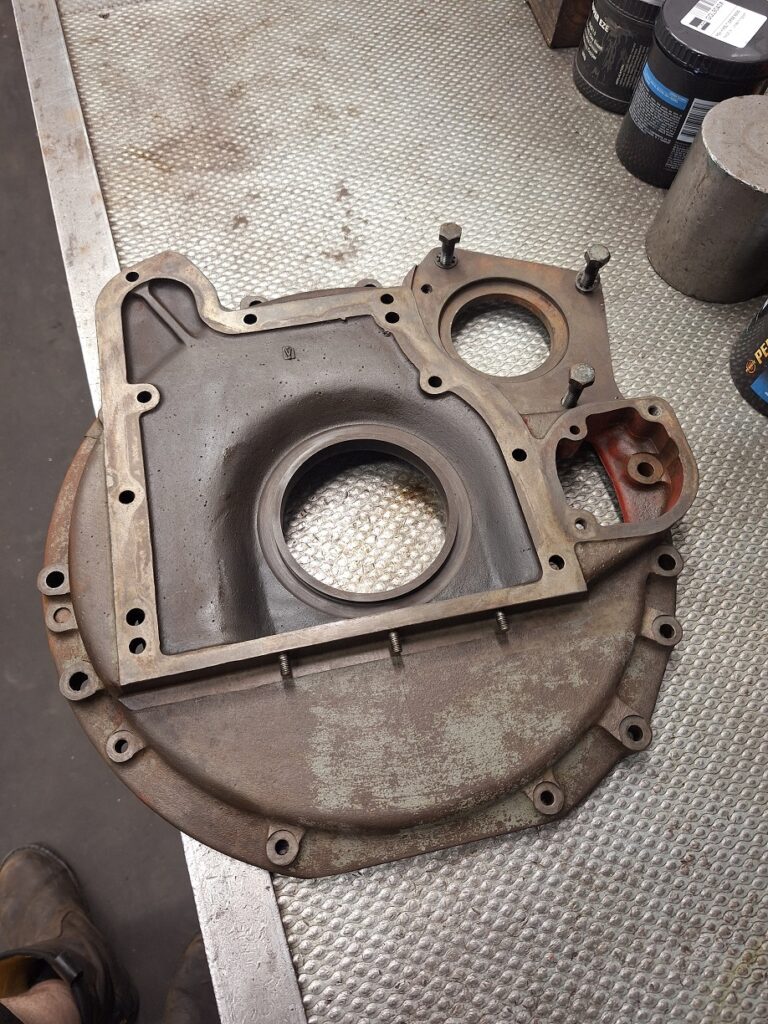 Starter housing cleaned