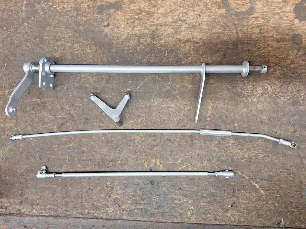 Linkages for gearbox painted