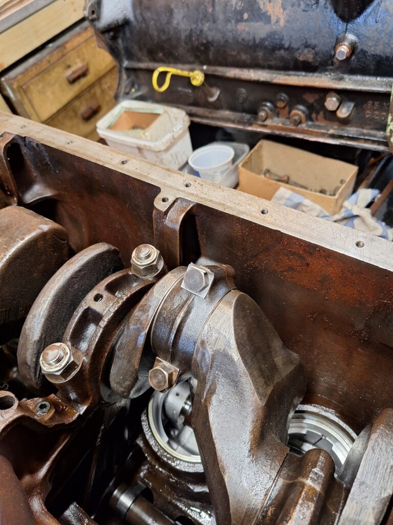 Big end with homemade tab washers