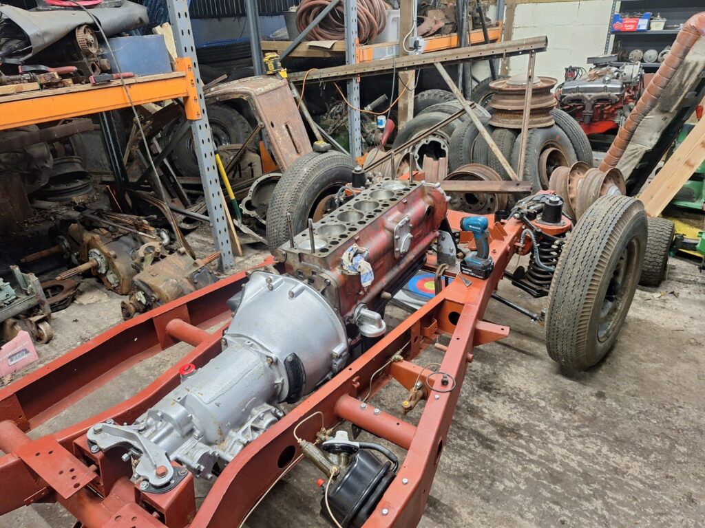 Gearbox and engine in
