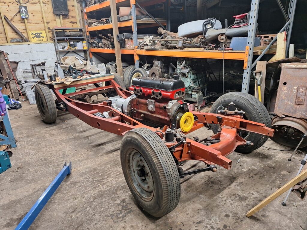 Engine, gearbox and head all installed