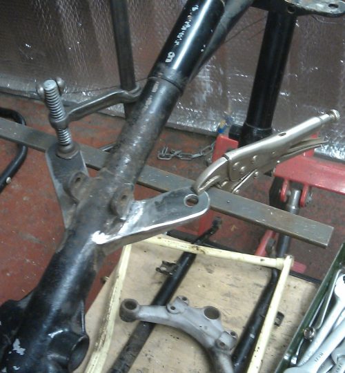 Making new rear petrol tank brackets