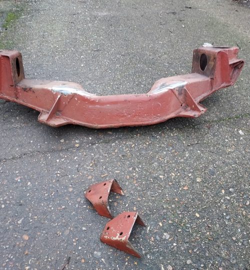 Cross member with engine mounts removed