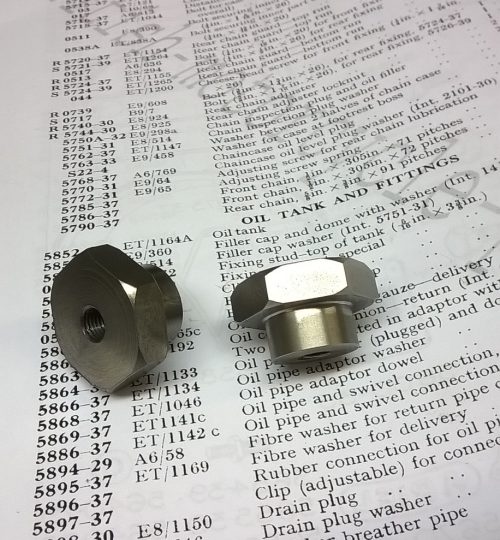 Ariel frame nuts to hold oil tank and battery carrier.