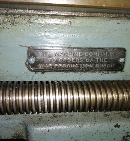 Our Southbend conforms to orders of the War Production Board.