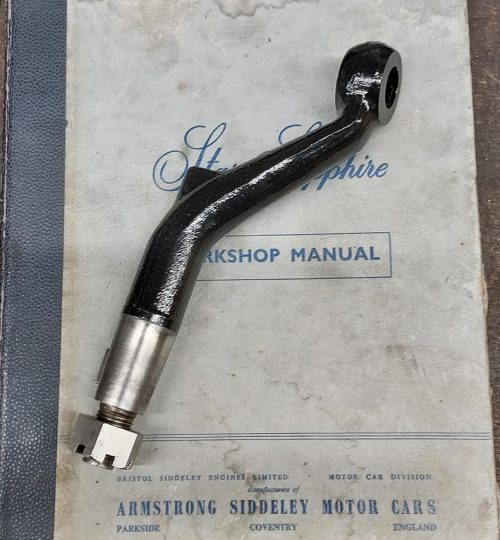 Armstrong Siddeley steering arm with new castle nut.