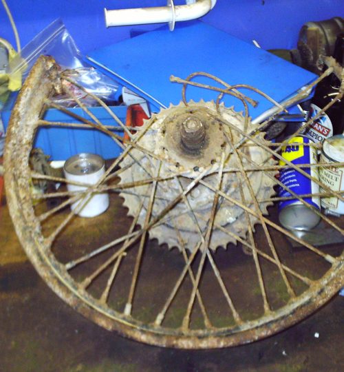 Wheel a bit rotten but hub reused