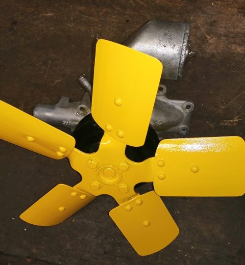 Finished water pump complete with new stat, temp sensor and impeller bearing and seal